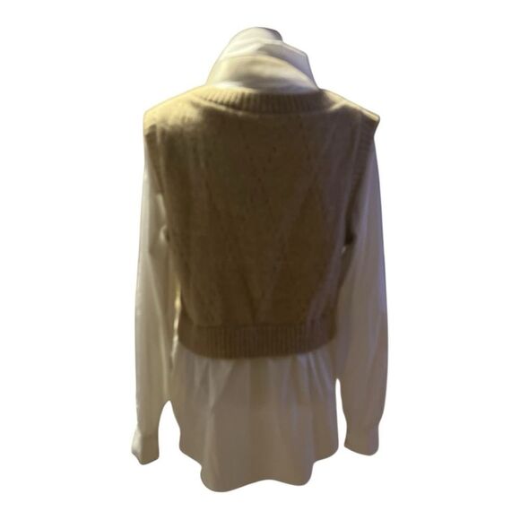 Altar'd State Attached Shirt w/Sweater Vest size M - Picture 3 of 5